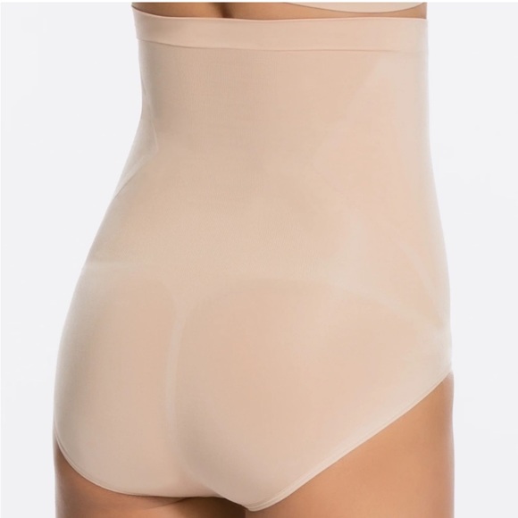 SPANX® OnCore High-Waisted Brief in Soft Nude - Size L - Picture 2 of 14